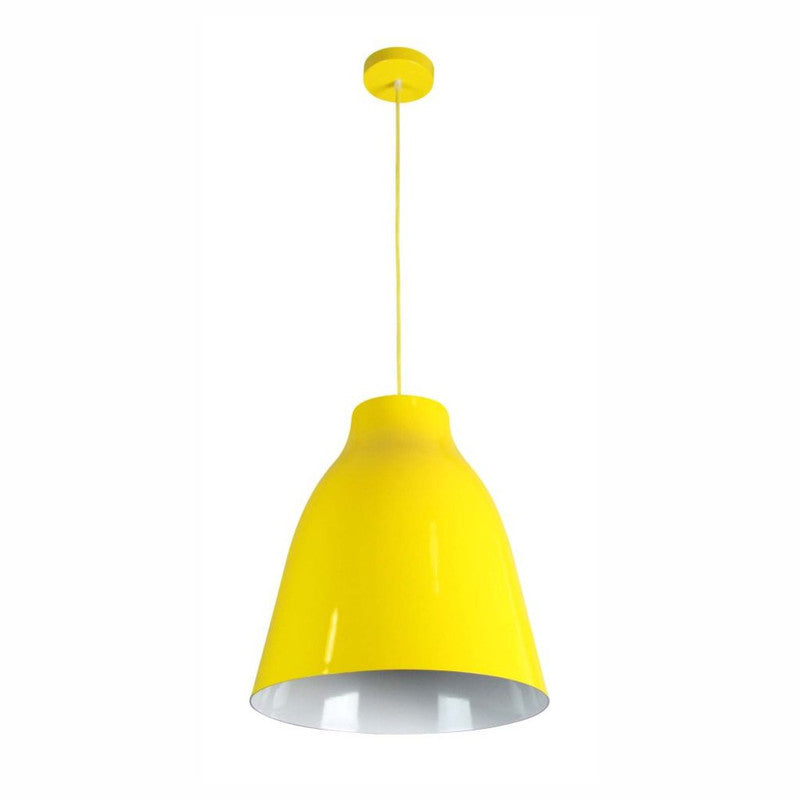 Luminária Pendente de Teto Lustre Dual Amarelo Sala de Jantar Quarto Fio 1 metro Minimalismo e Elegância